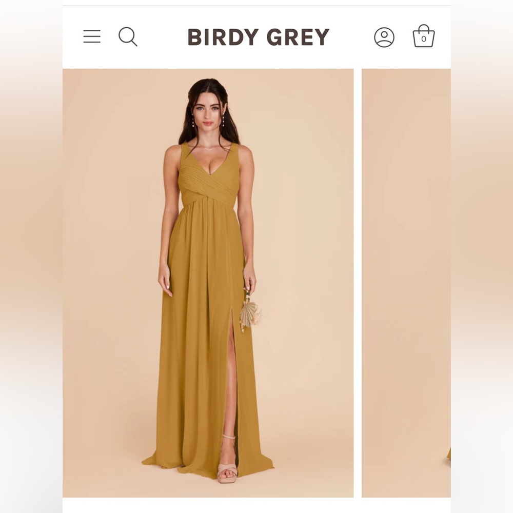 Birdy Grey Laurie Marigold Dress Bridesmaid Prom Size Small